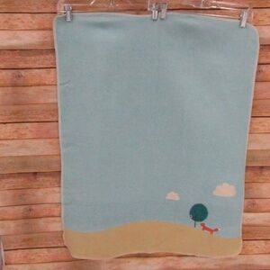 David Fussenegger Fox Baby Blanket 34.5".x 28"